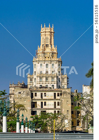 The old town of Havana with several iconic 56315536