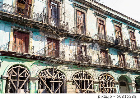 Old living colorful houses in the center of 56315538