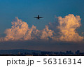 夏空と飛行機 56316314