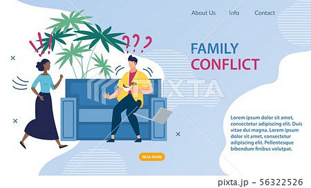 Advertising Banner Inscription Family Conflict. Advertising Banner Inscription Family Conflict. 56322526