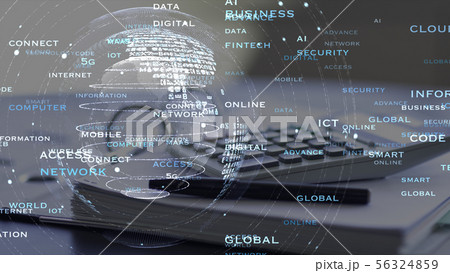 VR 5G AI 人工知能 フィンテック Fintech MaaS ICT ブロックチェーン 3D 56324859
