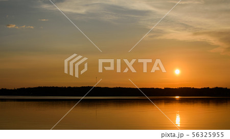 Sunset on the lake. 56325955