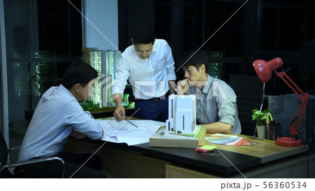 Business concept. Architects are working to fix Business concept. Architects are working to fix 56360534