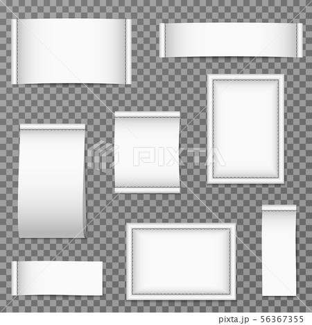 Blank textile clothing labels isolated vector set 56367355