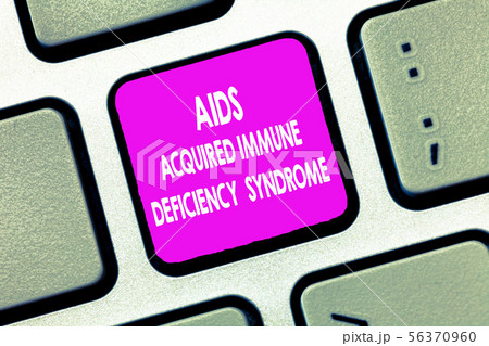 Text sign showing Aids Acquired Immune Deficiency 56370960