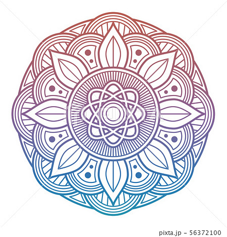 Colorful flower mandala. Arabic, indian, asian decorative element 56372100