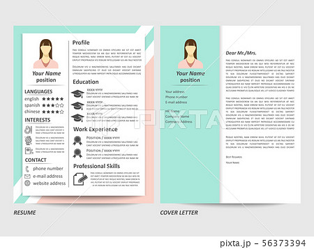 Female resume and cover letter template Female resume and cover letter template 56373394