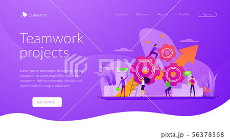 Teamwork power landing page template 56378368