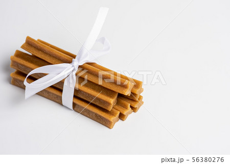 Dog food on white background 56380276