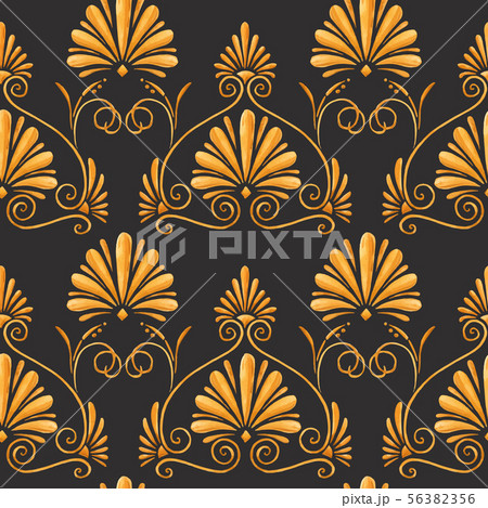 Golden baroque rich luxury vector pattern 56382356