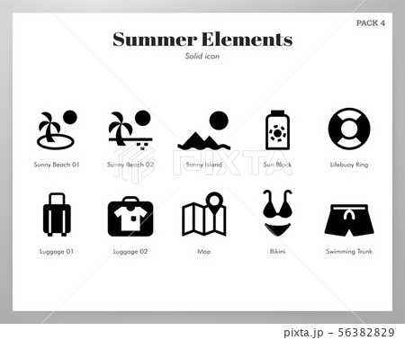 Summer holiday elements Solid pack Summer holiday elements Solid pack 56382829