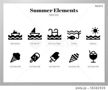 Summer holiday elements Solid pack 56382939