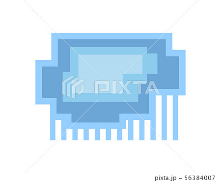 Vector colorful pixel art raining cloud, icon 56384007