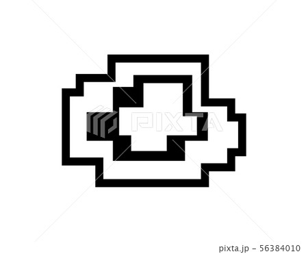 Vector pixel speech bubble. Message box with space for text 56384010