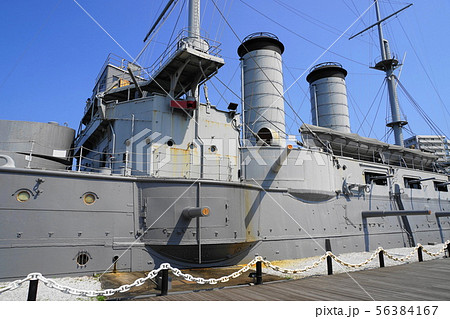 7月 横須賀114戦艦三笠・三笠公園の写真素材 [56384167] - PIXTA