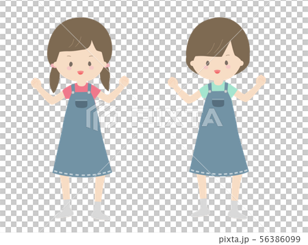 元気に応援する女の子 56386099