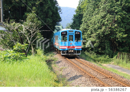 樽見鉄道 樽見線 ・ 鍋原( なべら) 駅付近　第四根尾川橋梁へ   【 岐阜県本巣市】 56386267