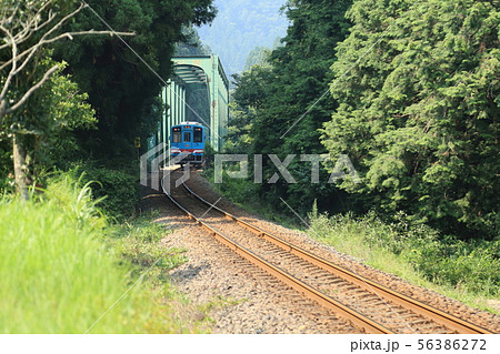 樽見鉄道 樽見線 ・ 鍋原( なべら) 駅付近　第四根尾川橋梁へ   【 岐阜県本巣市】 56386272