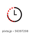 Clock icon Vector illustration, EPS10. 56397208