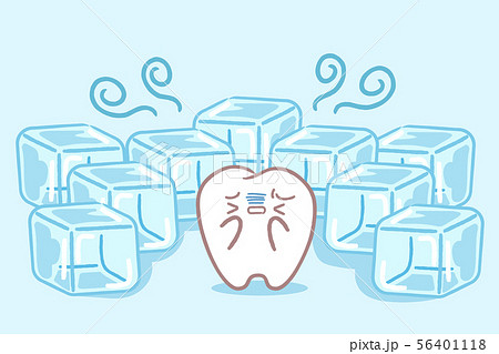 cute cartoon sensitive teethのイラスト素材 [56401118] - PIXTA