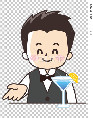 Bartender man with cocktail 56416704