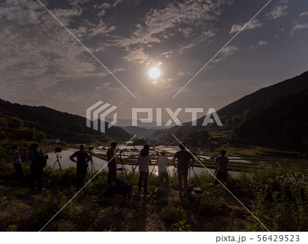 千早赤阪村 下赤阪の棚田の夕景 千早赤阪村 下赤阪の棚田の夕景 56429523