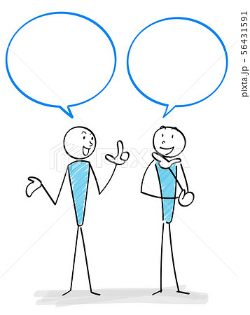 人物とコミュニケーションシーンのイラスト素材 56431591 Pixta