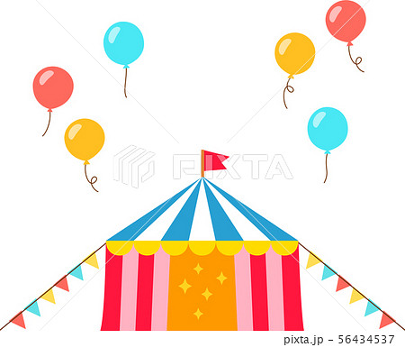 Circus Tent And Balloons Stock Illustration