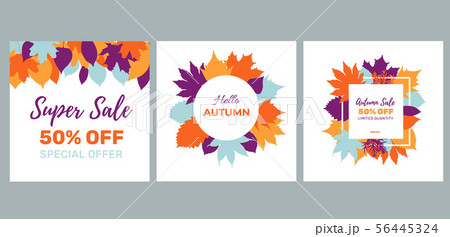set of autumn sale banners 56445324