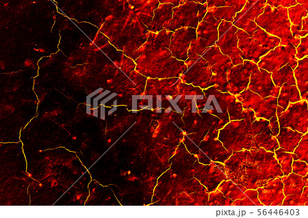 heat red cracked ground texture after eruption 56446403