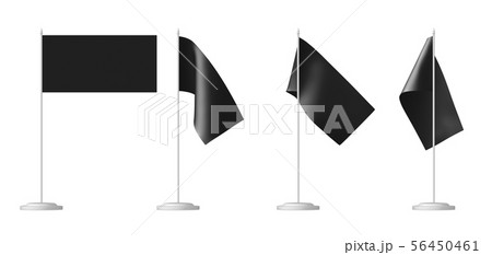 Small black table flag set isolated. Small black table flag set isolated. 56450461
