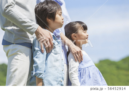 遠くを見ている兄妹 遠くを見ている兄妹 56452914