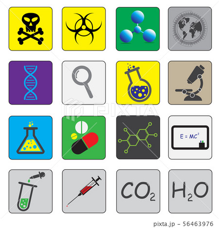 Science theme vector icons. Science theme vector icons. 56463976