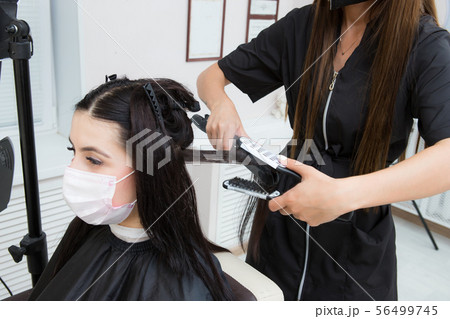 Keratin hair straightening procedure Keratin hair straightening procedure 56499745