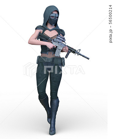 軍人女性のイラスト素材