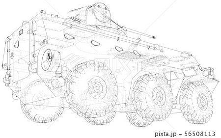 Military machine. EPS10 format. Vector created of 3d 56508113