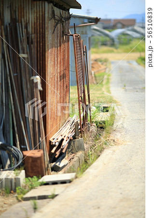農作業小屋の写真素材