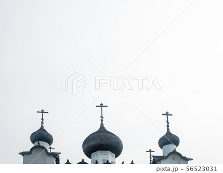 The domes of the Solovetsky monastery. 56523031