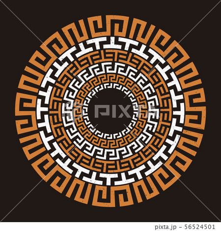 Ancient Greek round meander key 56524501