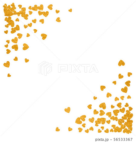 Frame or border of random scatter hearts 56533367