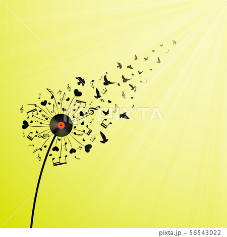 Dandelion with hearts and notes Dandelion with hearts and notes 56543022