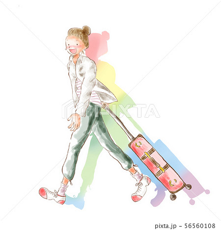 旅行に行く女性 56560108