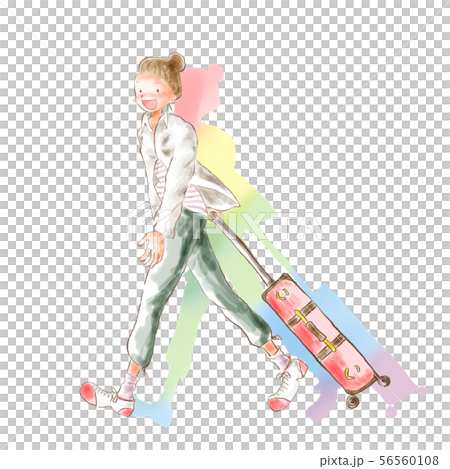 旅行に行く女性 56560108