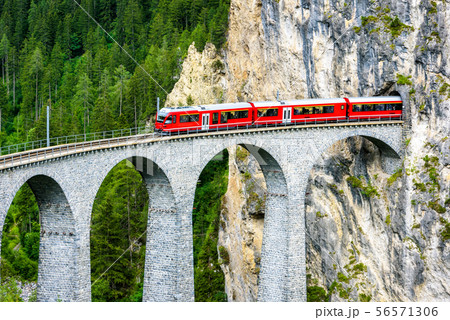 Landwasser Viaduct in Filisur, Switzerland Landwasser Viaduct in Filisur, Switzerland 56571306
