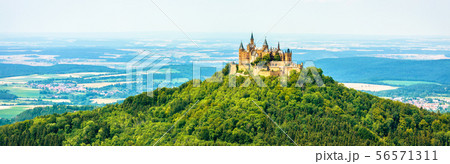 Hohenzollern Castle on mountain top, Germany 56571311