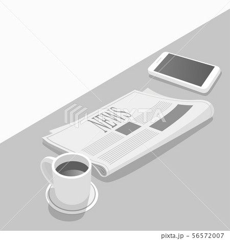 Newspaper With Smartphone And Coffee cup Newspaper With Smartphone And Coffee cup 56572007