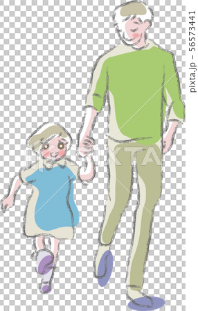 散歩する親子 散歩する親子 56573441