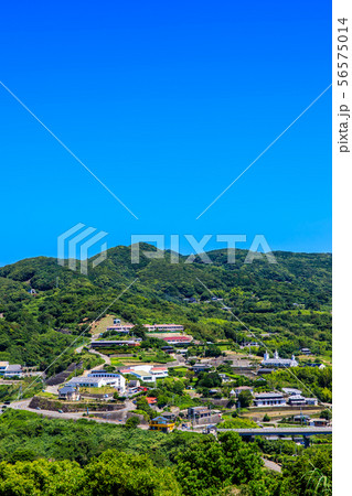 夕陽が丘そとめ　出津文化村の眺め　世界遺産　ながさきサンセットロード　【長崎県長崎市外海】 56575014