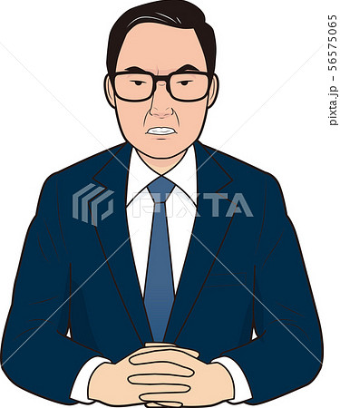 怒る男性面接官 56575065