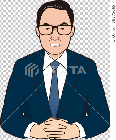 怒る男性面接官 56575065
